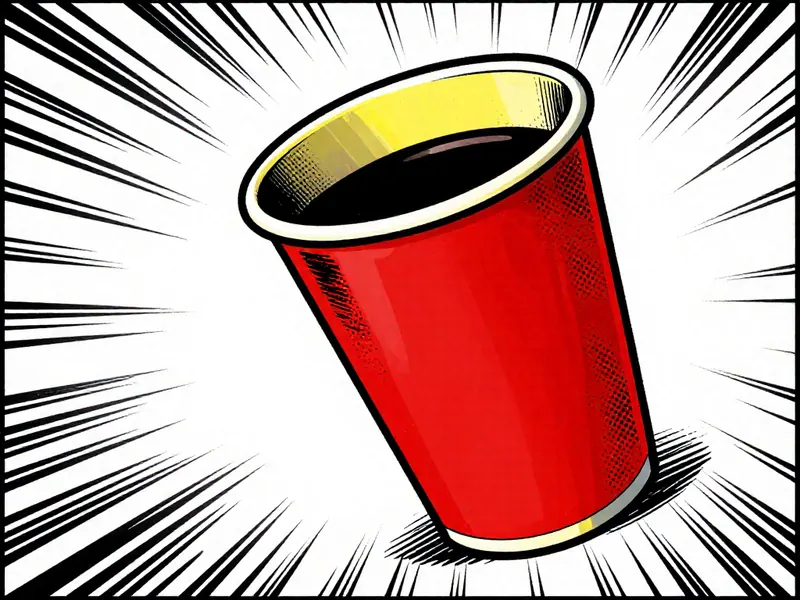 Cup and Minecraft cover art